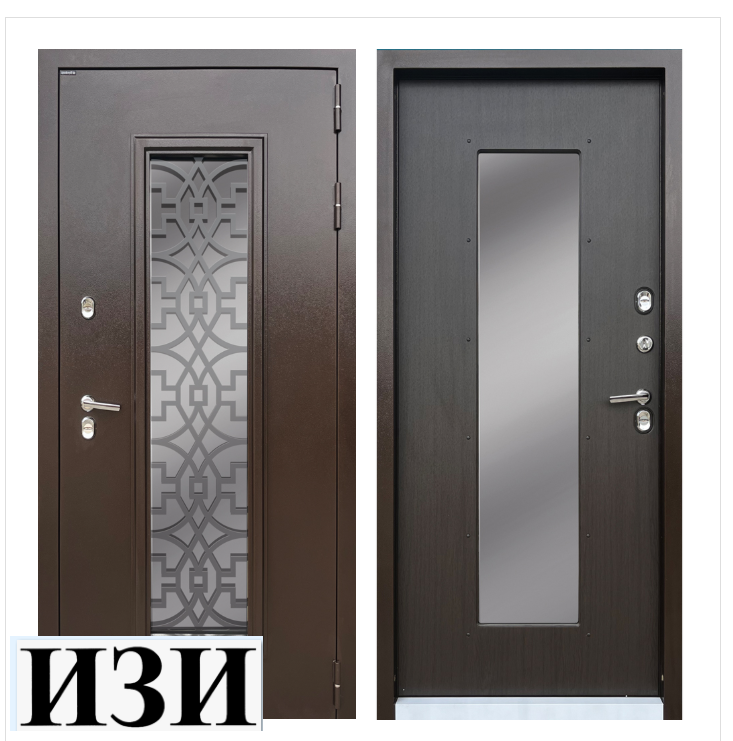 Входные двери Камила медь термо / винорит венге