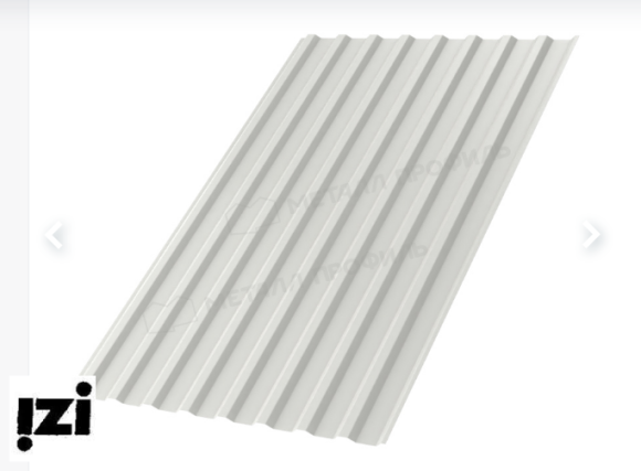 Профлист МЕТАЛЛ ПРОФИЛЬ МП-20x1100-B NormanMP (ПЭ-01-9002-0,5)) серо-белый RAL  9002 (Фасад)