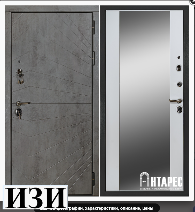 Входные двери  Верта зеркало квартира Антарес