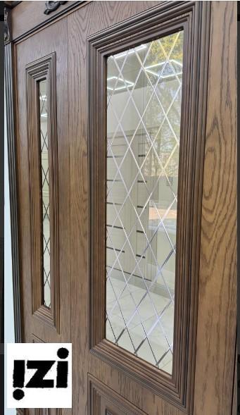 Межкомнатные двери Дебют 2100мм, шпон Коньяк стекло