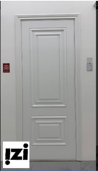 Межкомнатные двери Вериче 2000мм, эмаль белая стекло