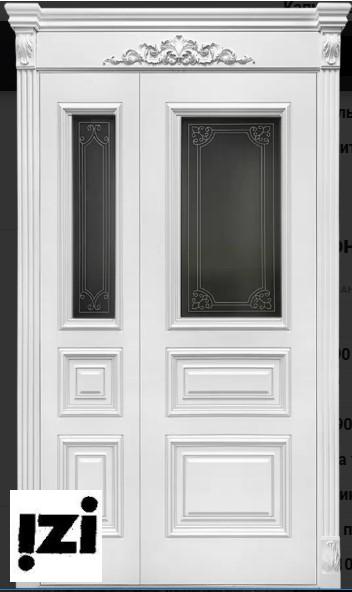 Межкомнатные двери Бостон 2000мм, эмаль белая стекло