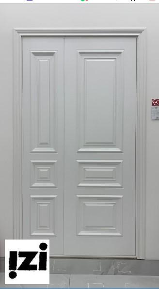 Межкомнатные двери Бостон 2100мм, эмаль белая стекло