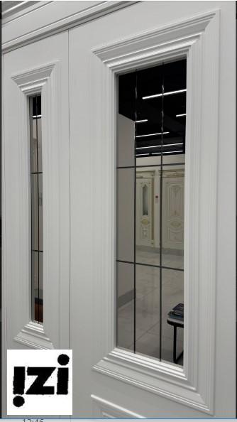 Межкомнатные двери Касабланка 2100мм, эмаль белая