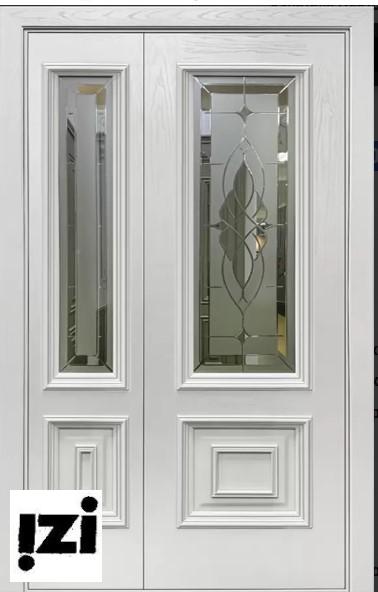 Межкомнатные двери Маркиз 2000мм, ясень крем шпон стекло