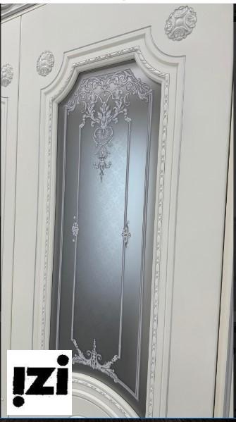 Межкомнатные двери Анталия 2150мм, рал 9010, серебро