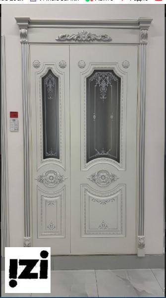 Межкомнатные двери Анталия 2150мм, рал 9010, серебро