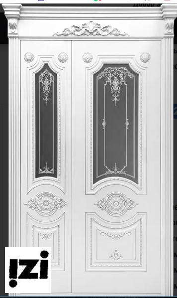 Межкомнатные двери Анталия 2150мм, рал 9010, серебро стекло