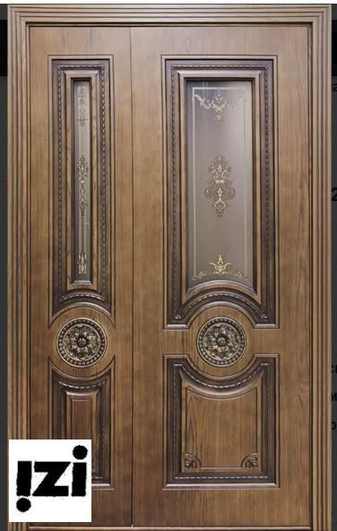 Межкомнатные двери Сан-ремо 2150мм, шпон Орех стекло