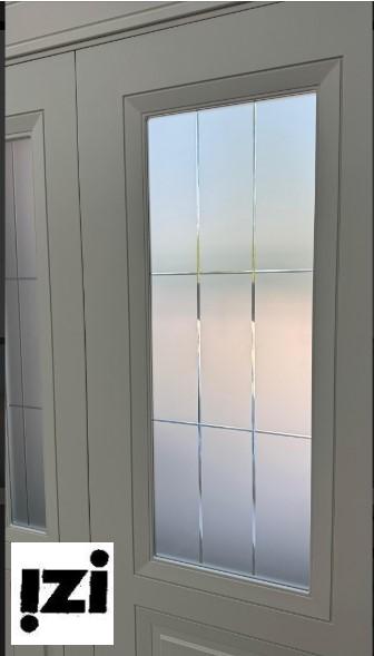 Межкомнатные двери Нова-2 2000мм, рал 7047 стекло