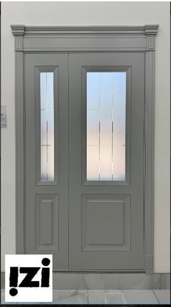 Межкомнатные двери Нова-2 2000мм, рал 7047 стекло