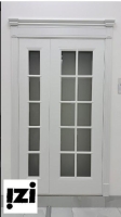 Межкомнатные двери Прованс 2000мм, эмаль белая стекло