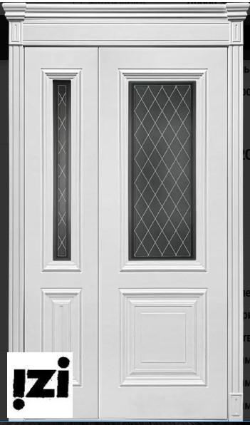 Межкомнатные двери Акцент 2100мм, эмаль белая стекло