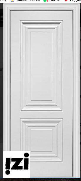 Межкомнатные двери Акцент 2100мм, эмаль белая стекло