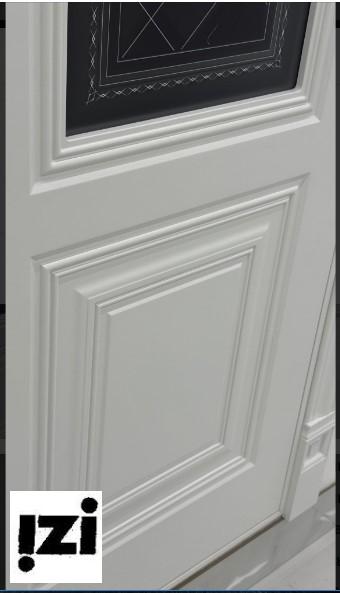 Межкомнатные двери Дельта 2000мм, эмаль белая стекло