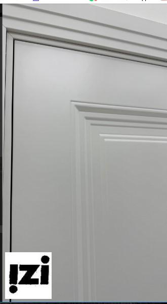 Межкомнатные двери Шелли 2000мм, эмаль белая скин стекло