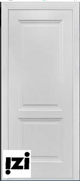 Межкомнатные двери Шелли 2000мм, эмаль белая скин стекло