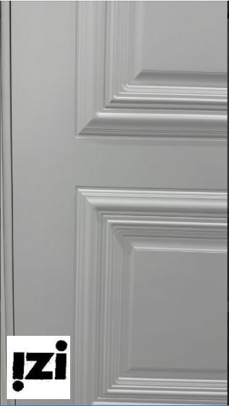 Межкомнатные двери Канто 2000мм, эмаль белая стекло