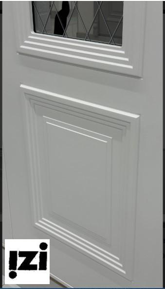 Межкомнатные двери Скалино 2000мм, эмаль белая стекло