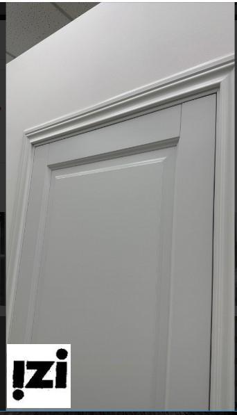 Межкомнатные двери Лондон 2100мм, эмаль белая стекло