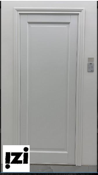 Межкомнатные двери Лондон 2100мм, эмаль белая стекло