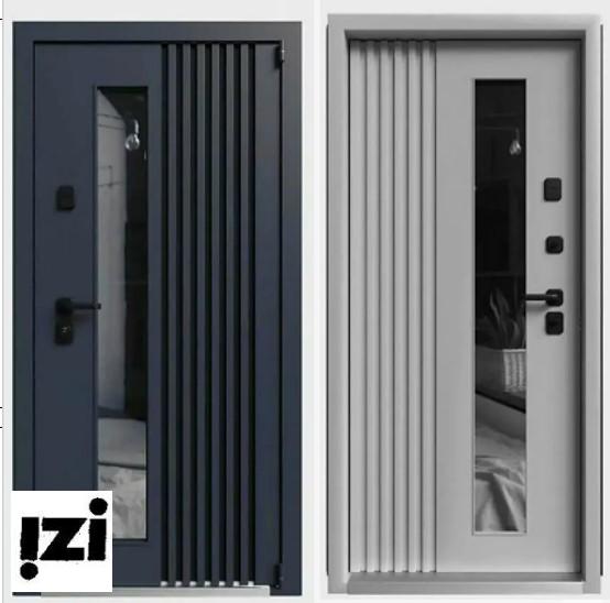 Входная дверь Хабар с окном термо 7024 рал терморазрыв уличная дверь