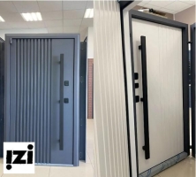 Входная дверь Крона NEV скоба  2050\960мм RAL 8019 терморазрыв