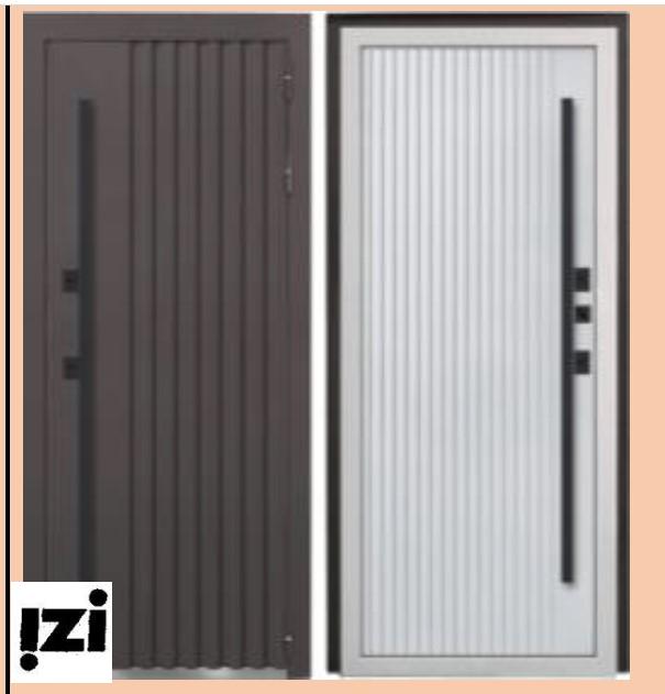 Входная дверь Крона NEV скоба  2050\960мм RAL 8019 терморазрыв