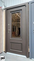 Входные двери Антарес ВИКТОРИЯ со стеклом и ковкой ТЕРМО терморазрыв