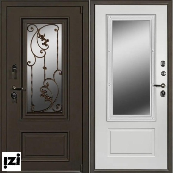 Входные двери Антарес ВИКТОРИЯ со стеклом и ковкой ТЕРМО терморазрыв