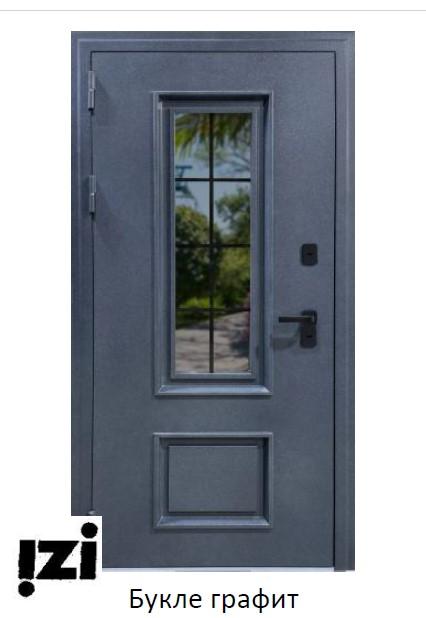 Входные двери Termo Vetro С терморазрывом Букле графит VFD Владимировская фабрика дверей