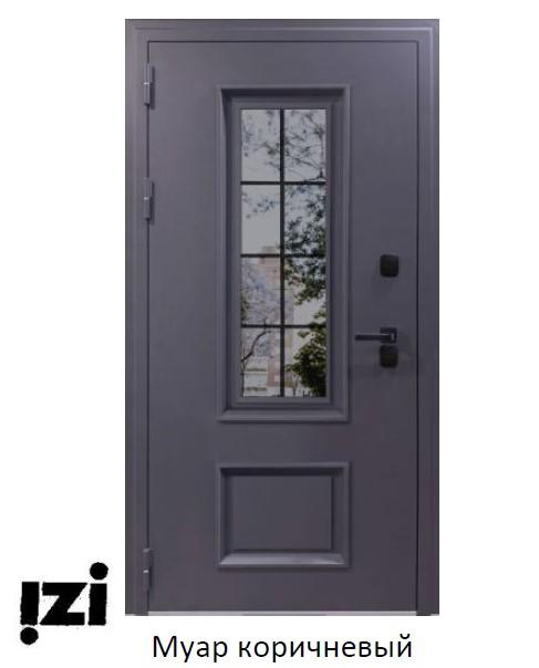 Входные двери Termo Vetro С терморазрывом Муар коричневый VFD Владимировская фабрика дверей