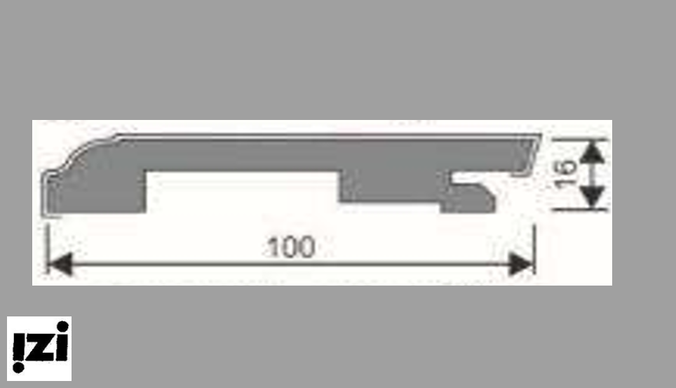 ПЛИНТУС №1704  16х100х2750 мм (шт.)  СЕРЕНА БЕЛАЯ, КЕРАМИК ,ДВЕРИ РЕГИОНОВ