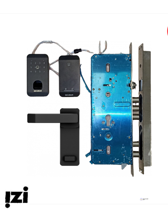 Врезной электронный дверной замок SECURAM D8 PRO FINGER VEIN