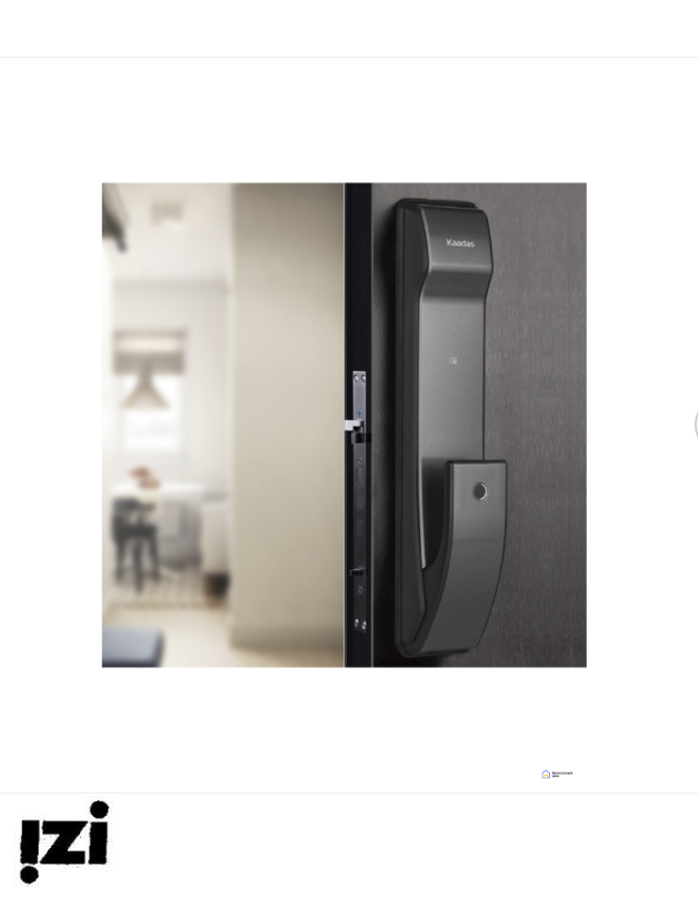 Врезной электронный дверной замок Kaadas K9-5W Black с отпечатком пальца