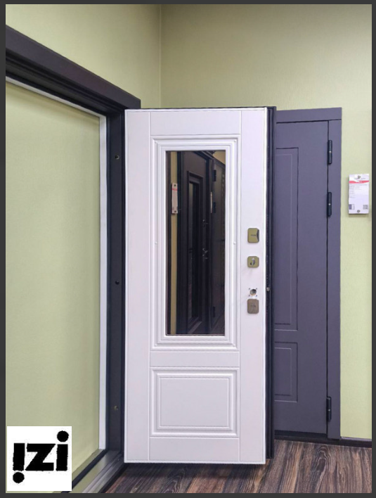 Входная дверь OIKO T 110 SP 2 Муар 8019/9003/Белый терморазрыв