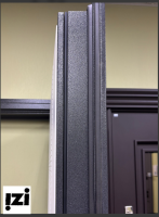 Входная дверь OIKO Termo 401 Антик серый / Белый терморазрыв