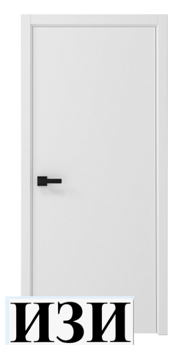 Дверь Графика-1 ширина 60 см Белый Винил ПРО ПГ кромка В цвет полотна