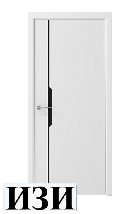 Дверь Графика-4  Белый Винил ПРО ПГ кромка В цвет полотна в Ростове-на-Дону