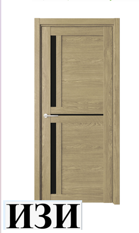 Дверь Кельн ширина Натуральный дуб Эко-шпон Стекло черное в Ростове-на-Дону Альберо