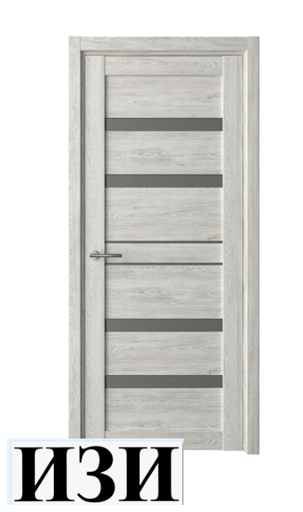 Дверь Дрезден Дуб нордик Эко-шпон Стекло графитовое в Ростове-на-Дону