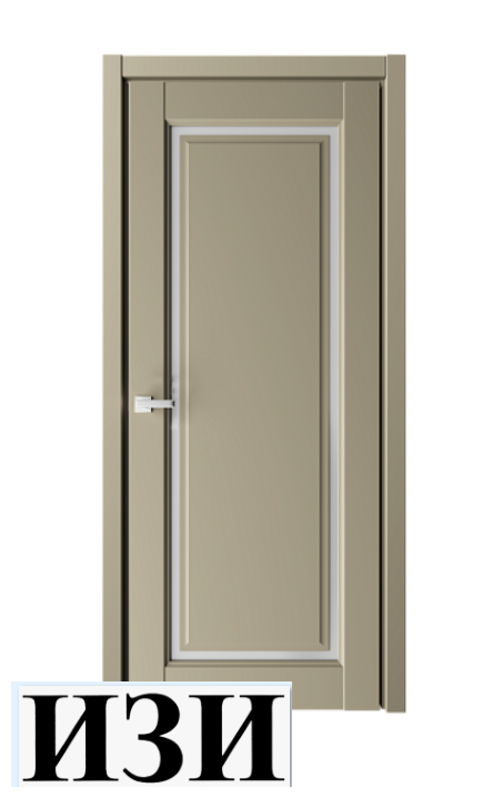 Межкомнатные двери Полотно глухое Vinyl  серый Эрмитаж-8 парящая филенка