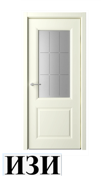 Дверь Стиль-1 Слоновая кость Эмаль Стекло "Топаз"  кромка В цвет полотна в Ростове-на-Дону Альберо