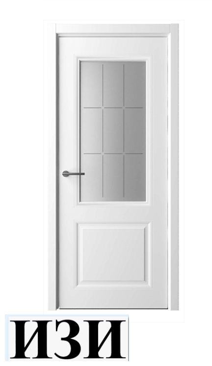 Дверь Стиль-1 Белый  Эмаль Стекло "Топаз"  кромка В цвет полотна в Ростове-на-Дону Альберо