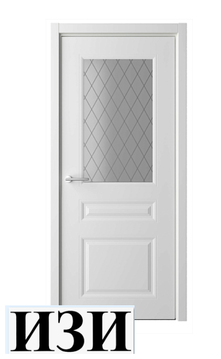 Дверь Стиль-2 Белый  Эмаль Стекло "Топаз"  кромка В цвет полотна в Ростове-на-Дону Альберо