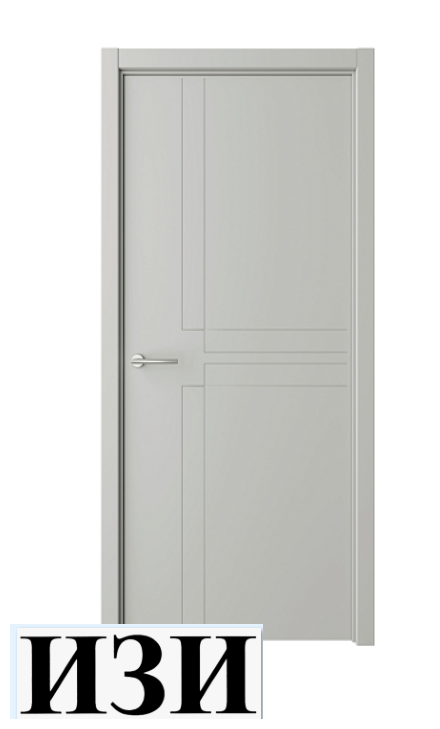 Дверь Геометрия-3 Серый Эмаль ПГ кромка В цвет полотна в Ростове-на-Дону