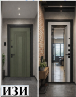 Входные двери Метида Олива /Зеркало для квартиры