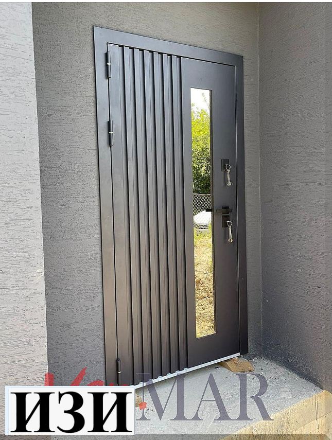 Входные двери Кронос Термо RAl 7021 терморазрыв