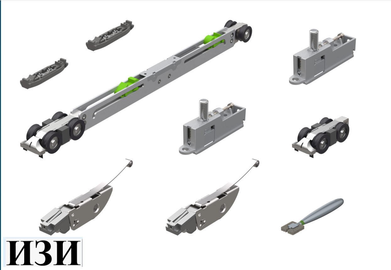 Комплект Armadillo (Армадилло) для раздвижных дверей SLD.Scope.SET3.soft close+roller/80