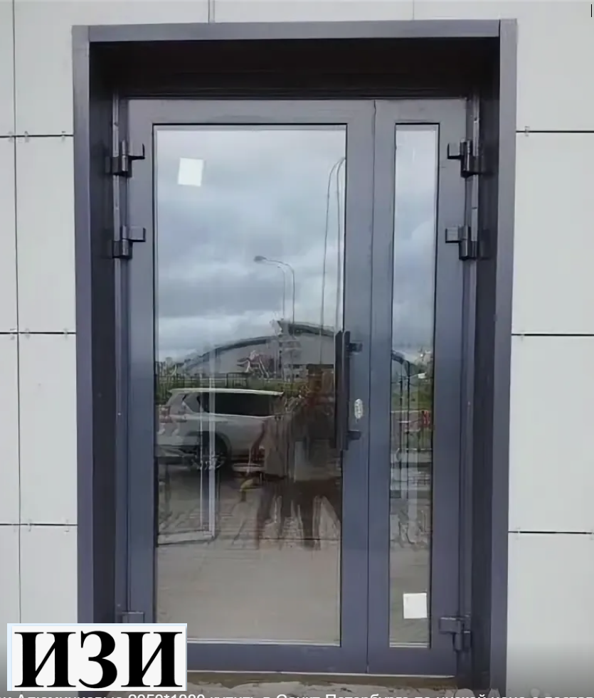 Купить Входные двери ПВХ для улицы ламинация графит  Ростов на Дону